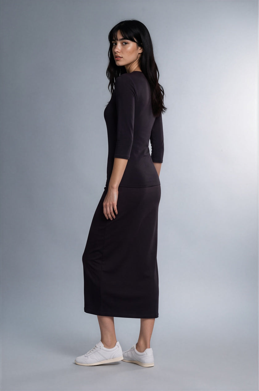 ALAYA Long Skirt - Black