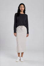 ALAYA Long Skirt - Ivory