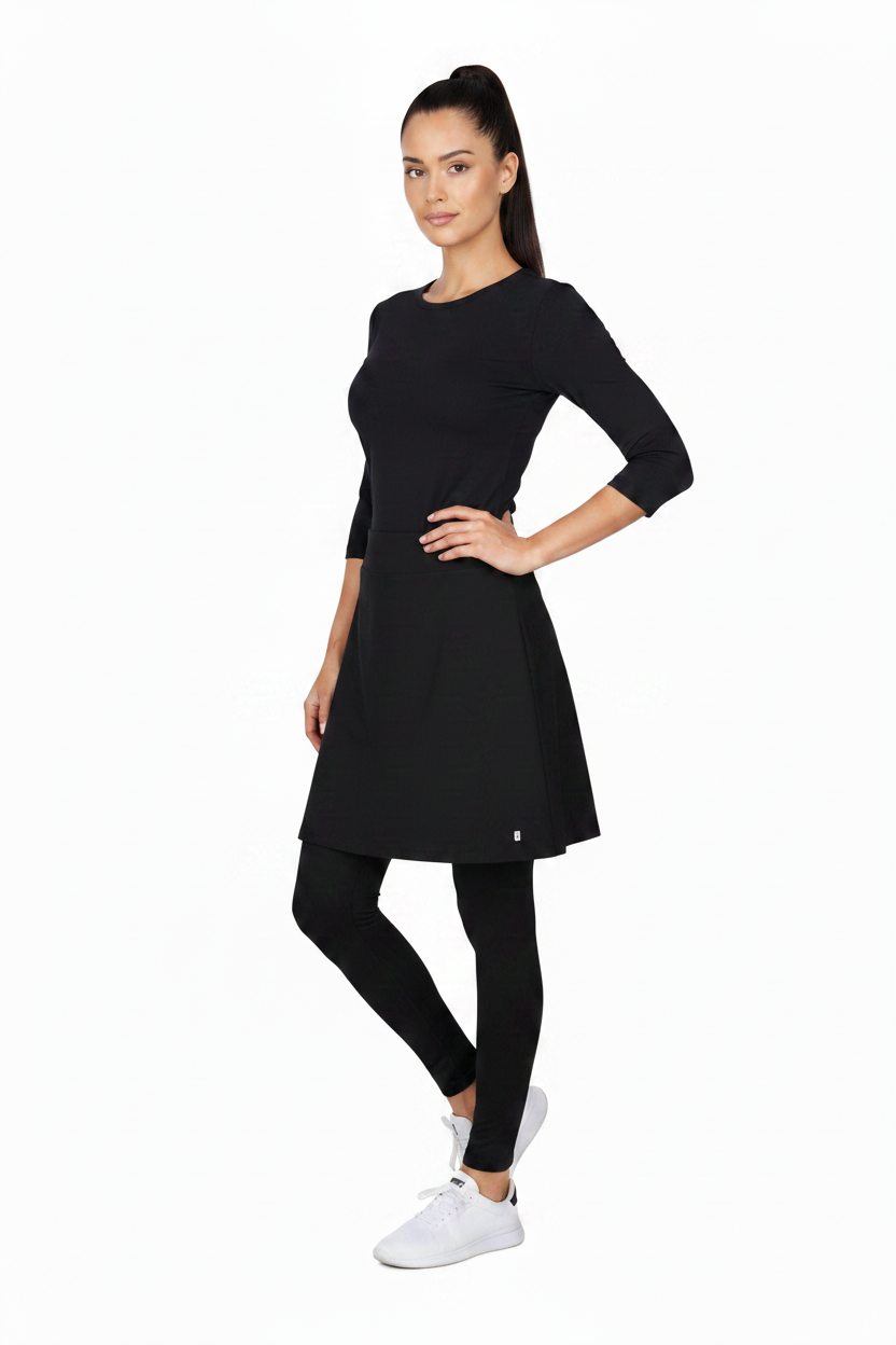 Black Skort With Logo