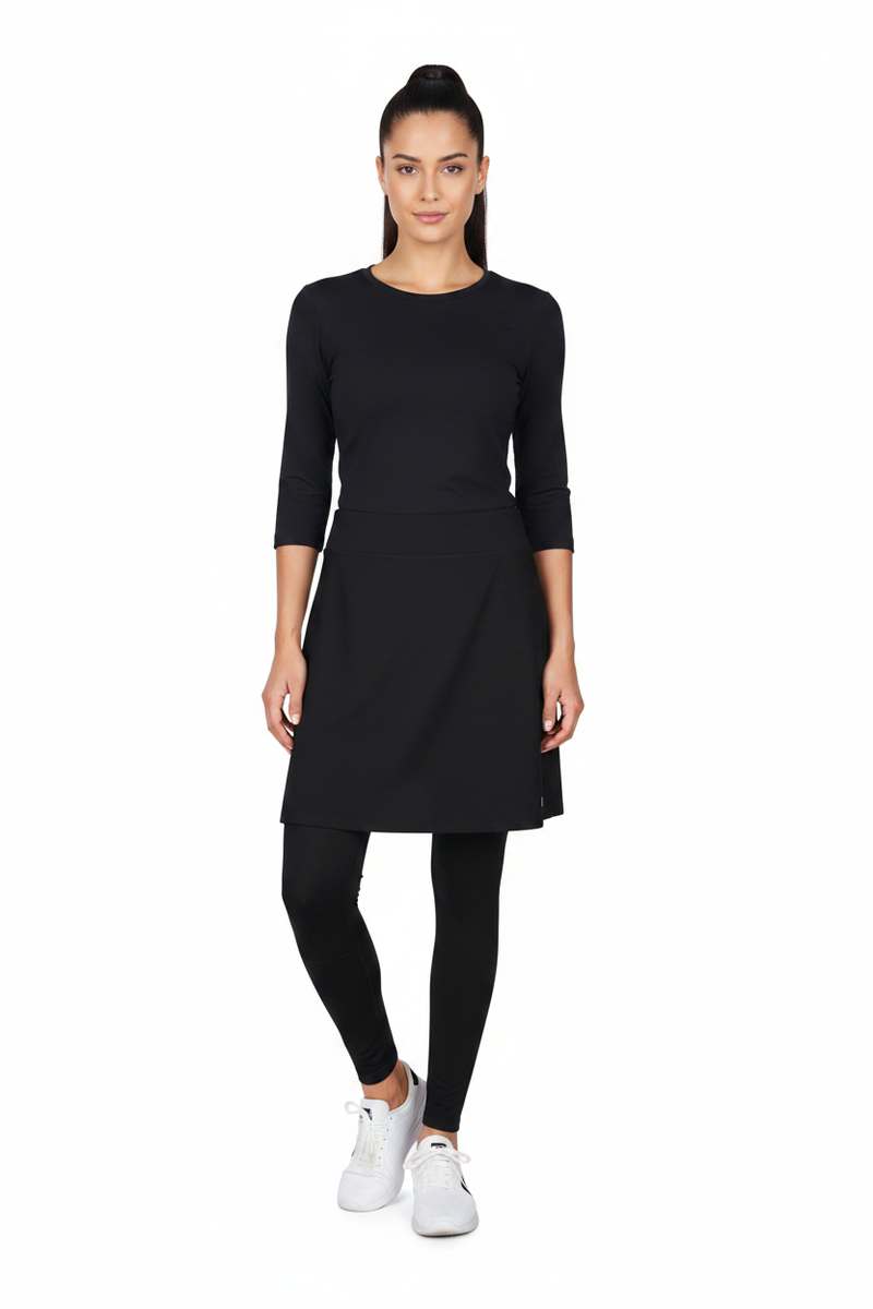 Black Top Fully Tucked Skort