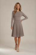 ALAYA Mid Skirt - Taupe